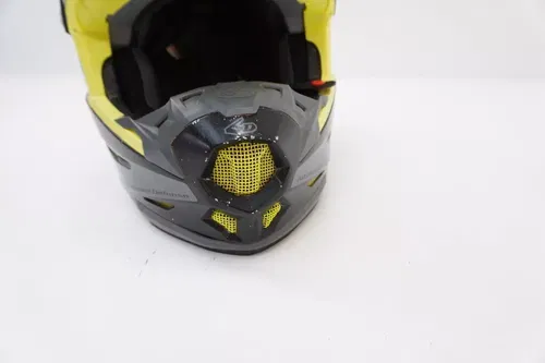 6D ATR-2 Motocross Helmet Black/Grey/Flo Yellow Mens Size Small Black Bag