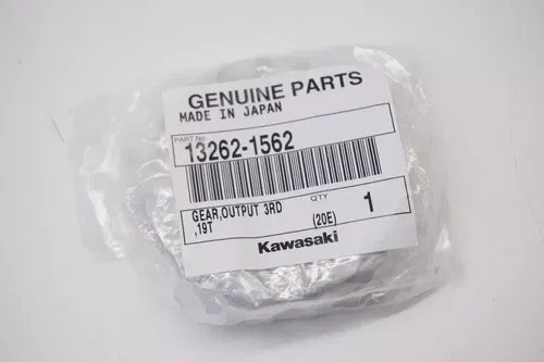 KX450 Transmission Gear, Output 3rd, 19T OEM 13262-1562 Kawasaki KX 20-25 M34