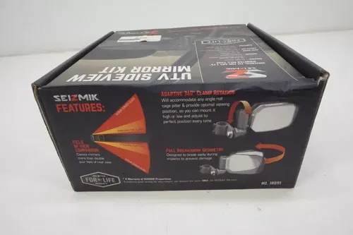 Seizmik ABS Strike Side View Mirror 150954 1.75" UTV Roll Bar Clamp A5