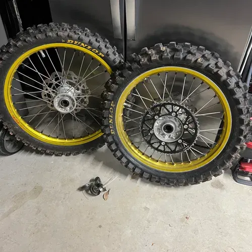 08-17 rmz450/250 Complete Gold Excel Wheels 