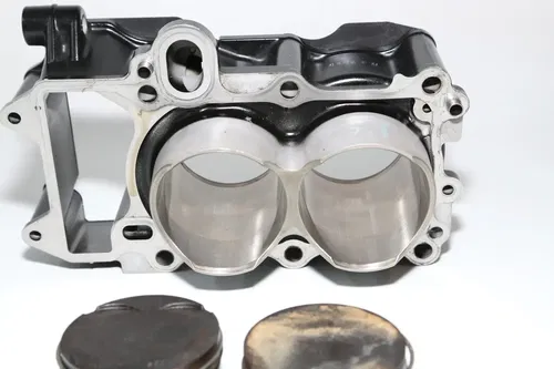 24-25 Kawasaki Ninja 500 Engine Motor Piston Cylinders Block Jug w/Pistons OEM
