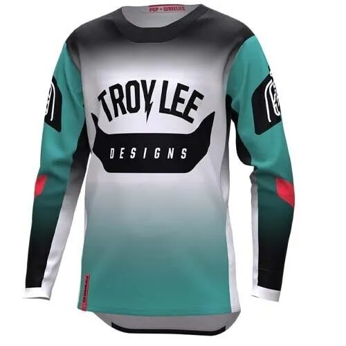 YOUTH GP JERSEY NEON MELON/ TURQUOISE