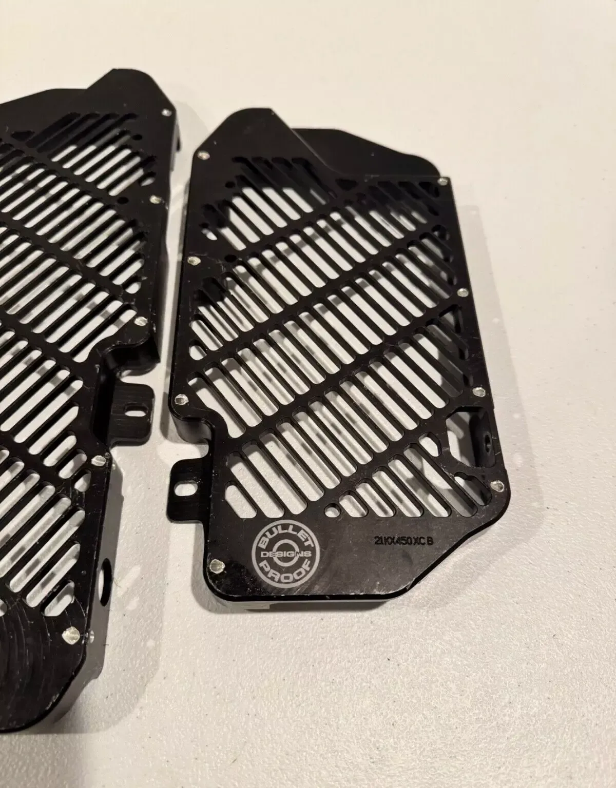 Bullet proof designs black radiator guards Kawasaki 16-23 kx 450 450x 250 250x 2