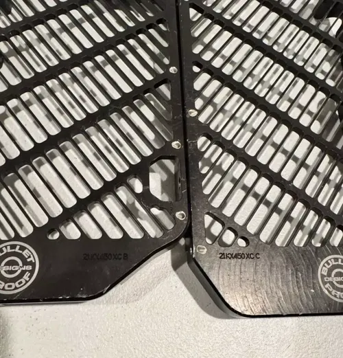 Bullet proof designs black radiator guards Kawasaki 16-23 kx 450 450x 250 250x 2
