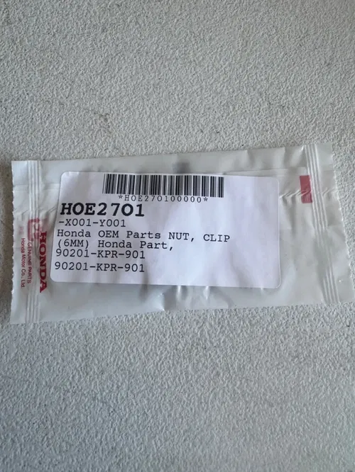 Honda OEM radiator nut clip 6mm 90201-KPR-901
