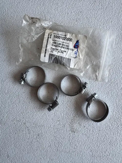 KTM GasGas Husqvarna OEM QTY 4 hose clamps 10001020000