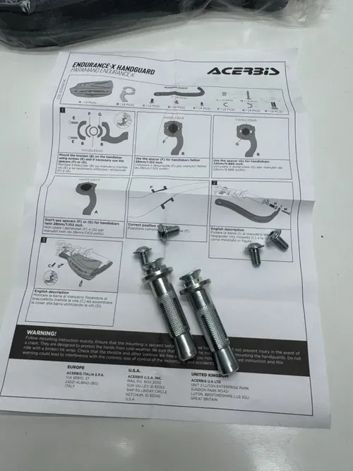 New acerbis endurance x closed handguards kx crf yz yzf wr rx 250 250x 450 450x