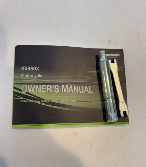Kawasaki new oem owners manual spoke spark plug wrench 24 kx 450x