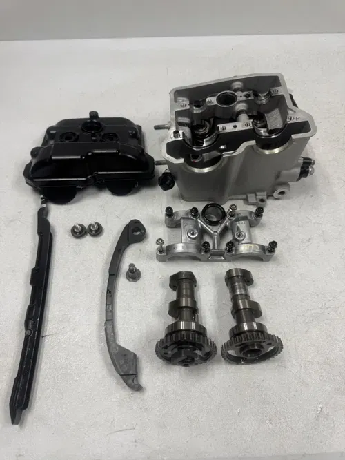 2024 kx450 cylinder head complete valves cams DAMAGED oem Kawasaki kx 450 450x