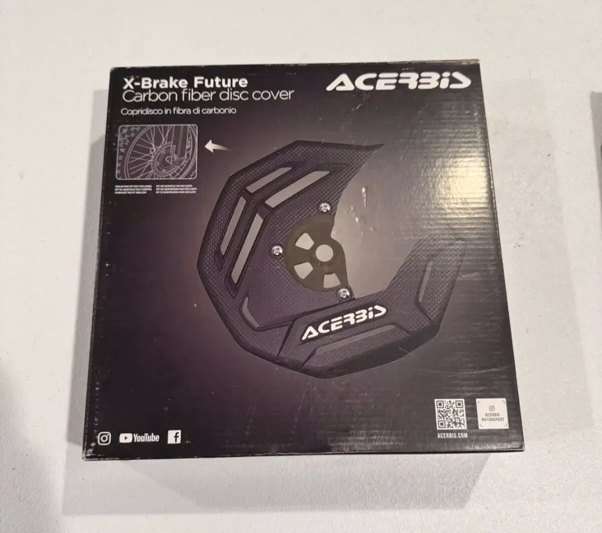 New acerbis carbon fiber x future front brake rotor disc cover