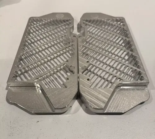 Bullet proof designs silver radiator guards Kawasaki 24-25 kx 450 450x 250 250x