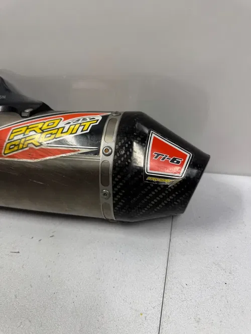 Pro Circuit TI-6 exhaust muffler titanium carbon fiber 24-25 kx 450 450x 1