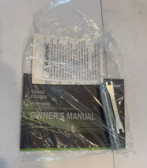 Kawasaki new oem owners manual spoke spark plug wrench 22 kx 450x 450 450sr