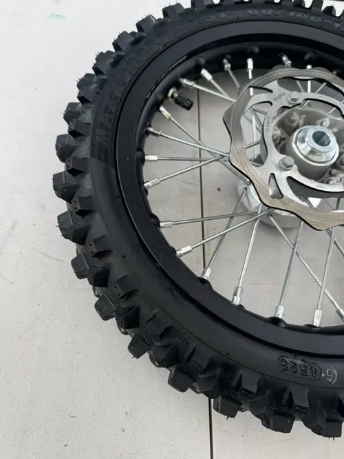 2025 ktm 50sx complete front wheel rotor tire hub fe tc 50 mc 50 sx oem 18-25 e5