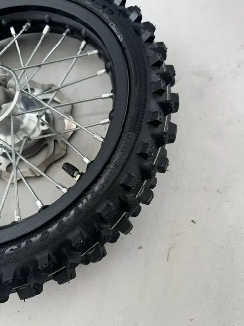 2025 ktm 50sx complete front wheel rotor tire hub fe tc 50 mc 50 sx oem 18-25 e5