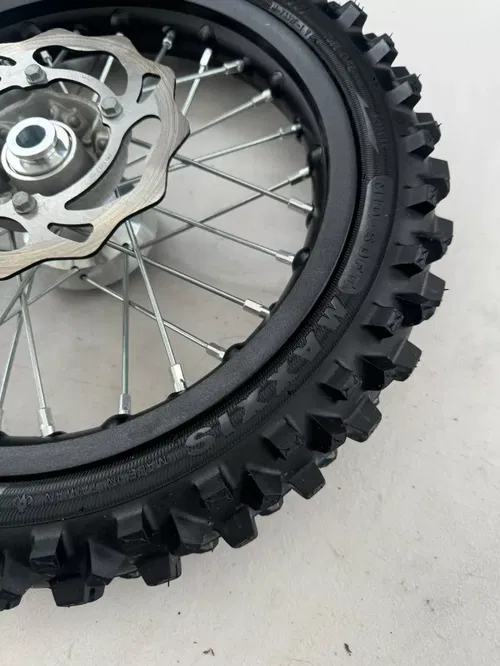 2025 ktm 50sx complete front wheel rotor tire hub fe tc 50 mc 50 sx oem 18-25 e5