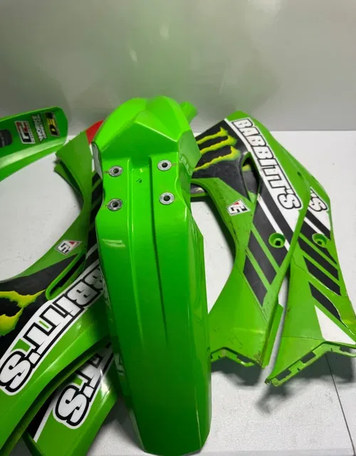 Kawasaki plastic shrouds front fender 24-26 kx 450 450x 250 250x sr 4