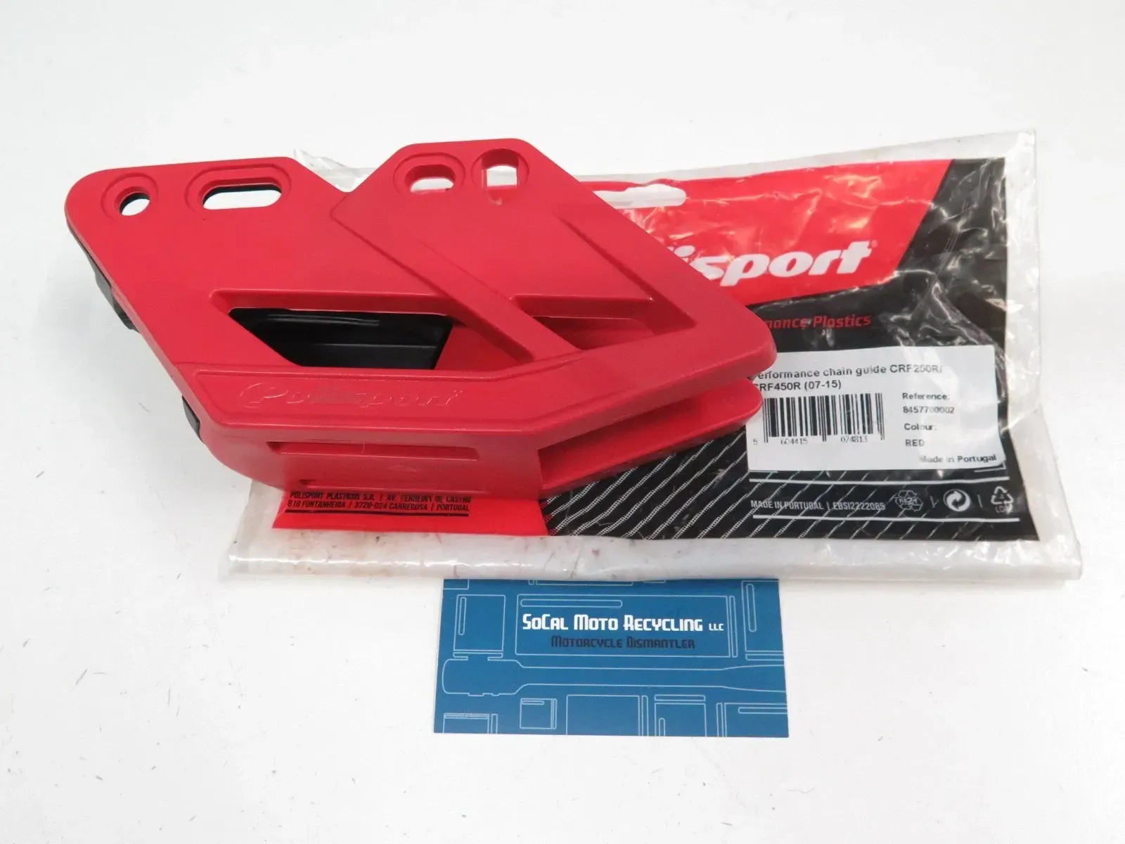 2007-2015 Honda CRF450R CRF250R Polisport Red Rear Chain Guide Block