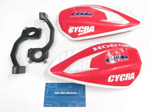 Cycra Cyclone Handguards w/ Hardware (Hand Guards Shields Red White HRC Honda)