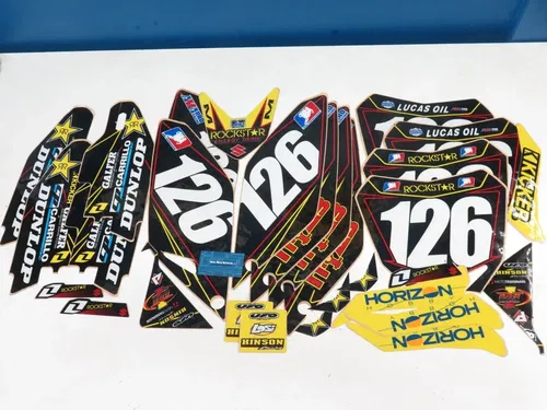 2010-2018 Suzuki RMZ250 Rockstar Number Plate, Fork Guard, Front Fender Graphics