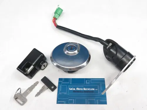 2005-2024 Suzuki DRZ400SM OEM Lock Set: Gas Tank Cap, Ignition, Helmet Lock, Key