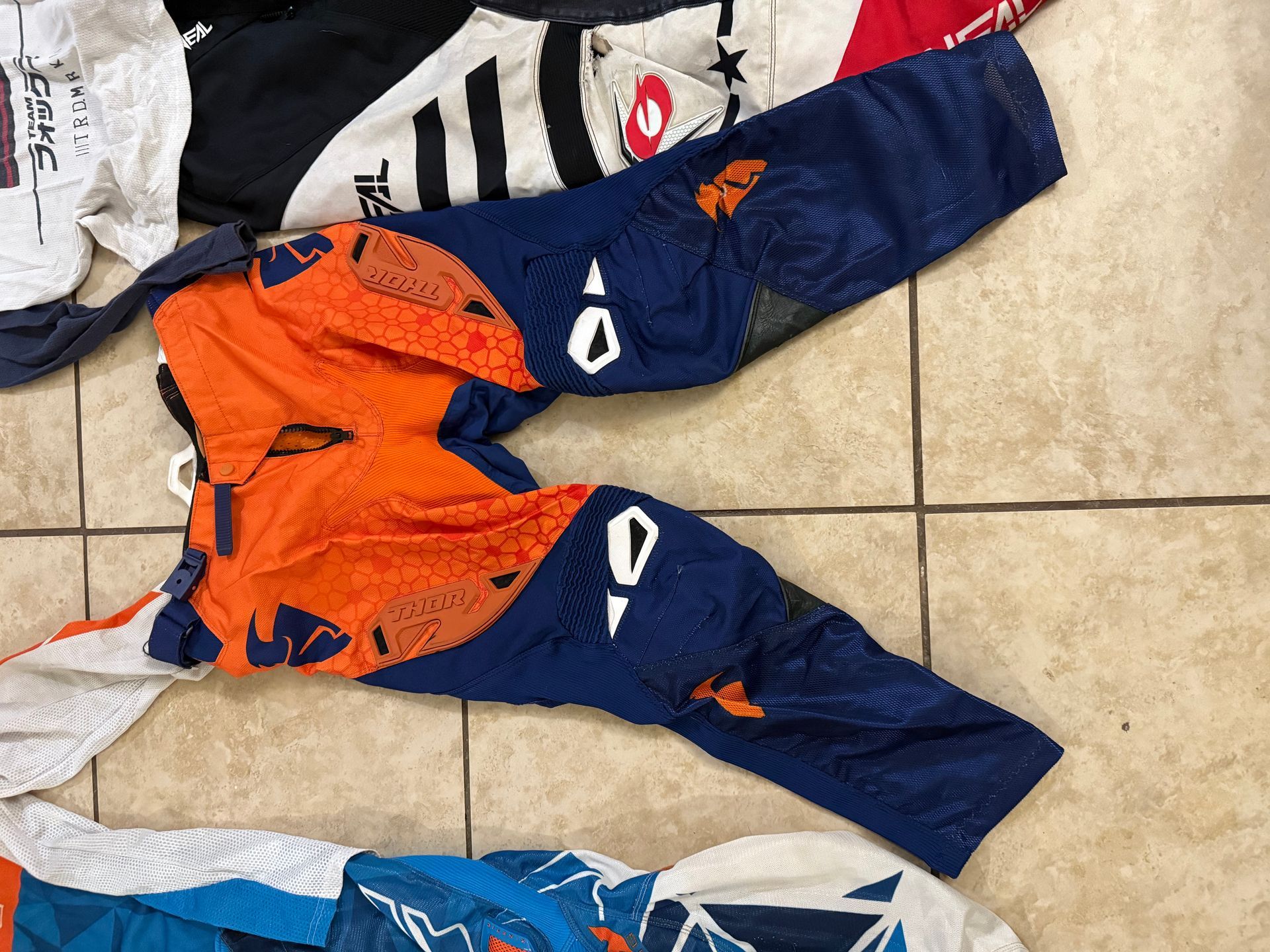 Orange &blue Thro Pants 