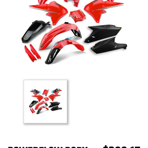 Red And Black Plastic Kit For Yz450f Cycra Powerflow Full Kit