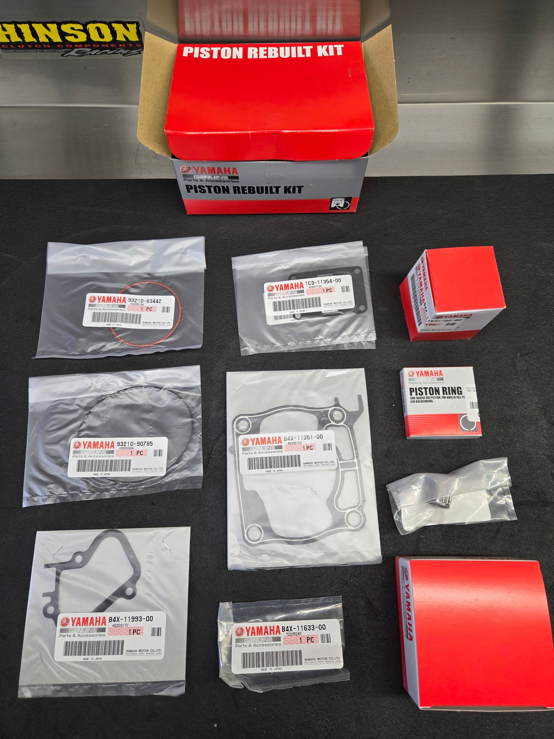 ドボイズ　12点セット Yamaha Yz125 2022+ OEM Top-end Piston Kit B4X-WB033-00-B0