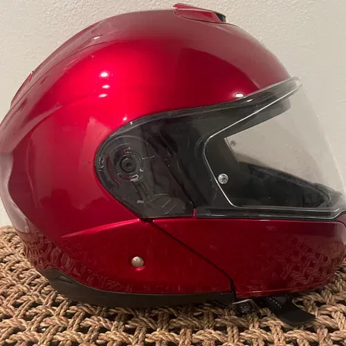 KABUTO SIZE XXL RED FULL FACE MODULAR FLIP UP ADVENTURE MOTORCYCLE HELMET RED