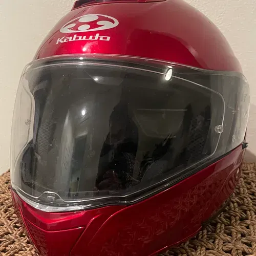 KABUTO SIZE XXL RED FULL FACE MODULAR FLIP UP ADVENTURE MOTORCYCLE HELMET RED