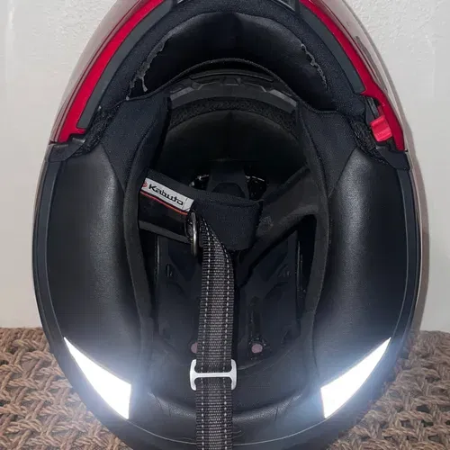 KABUTO SIZE XXL RED FULL FACE MODULAR FLIP UP ADVENTURE MOTORCYCLE HELMET RED