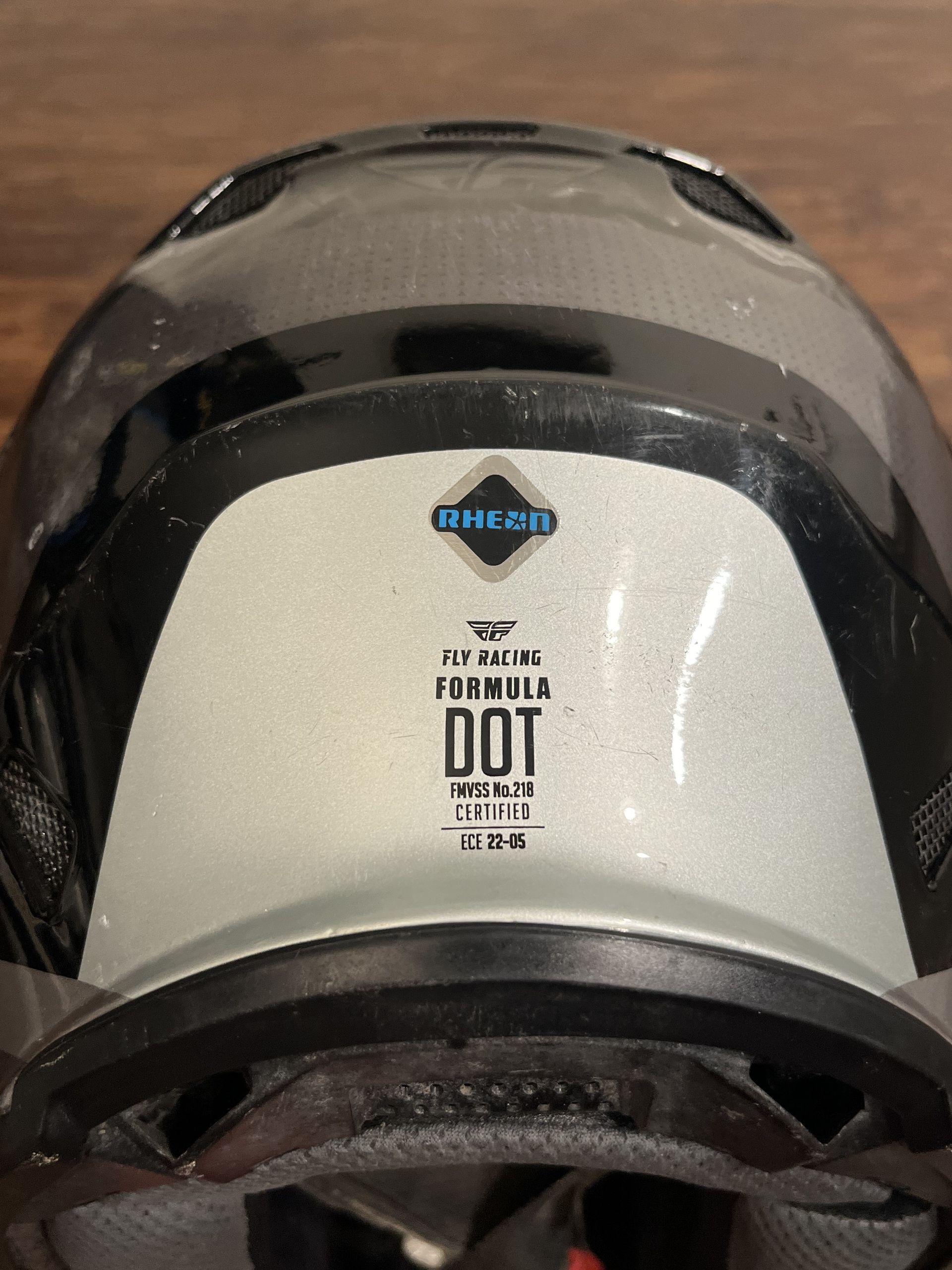 Fly Racing Formula Carbon Axon Helmet Black/Grey/Blue - Small