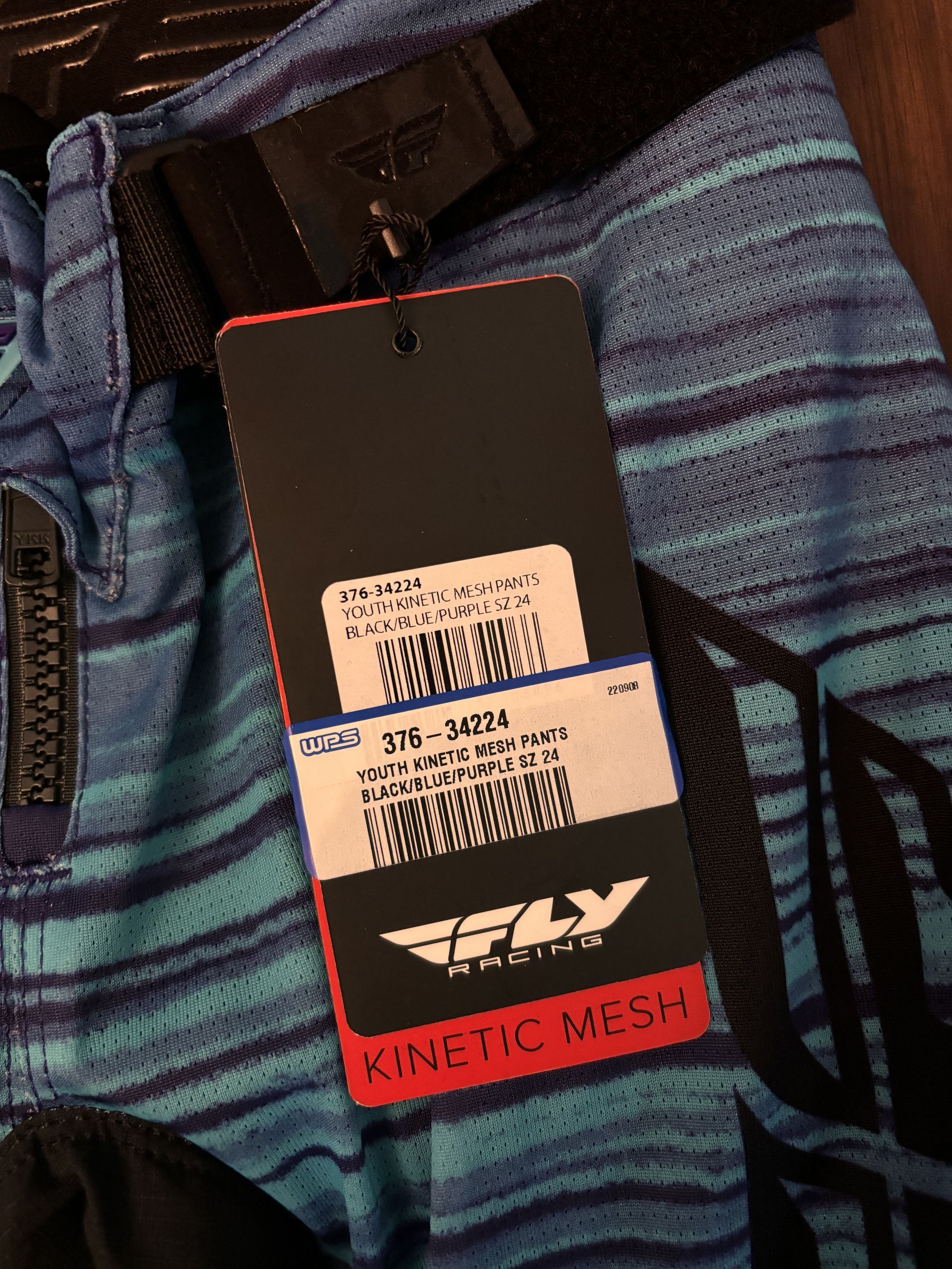 NEW Fly Racing Youth Kenetic Mesh Pants - Black / Blue NEW Fly Racing Youth Kenetic Mesh Pants - Black / Blue