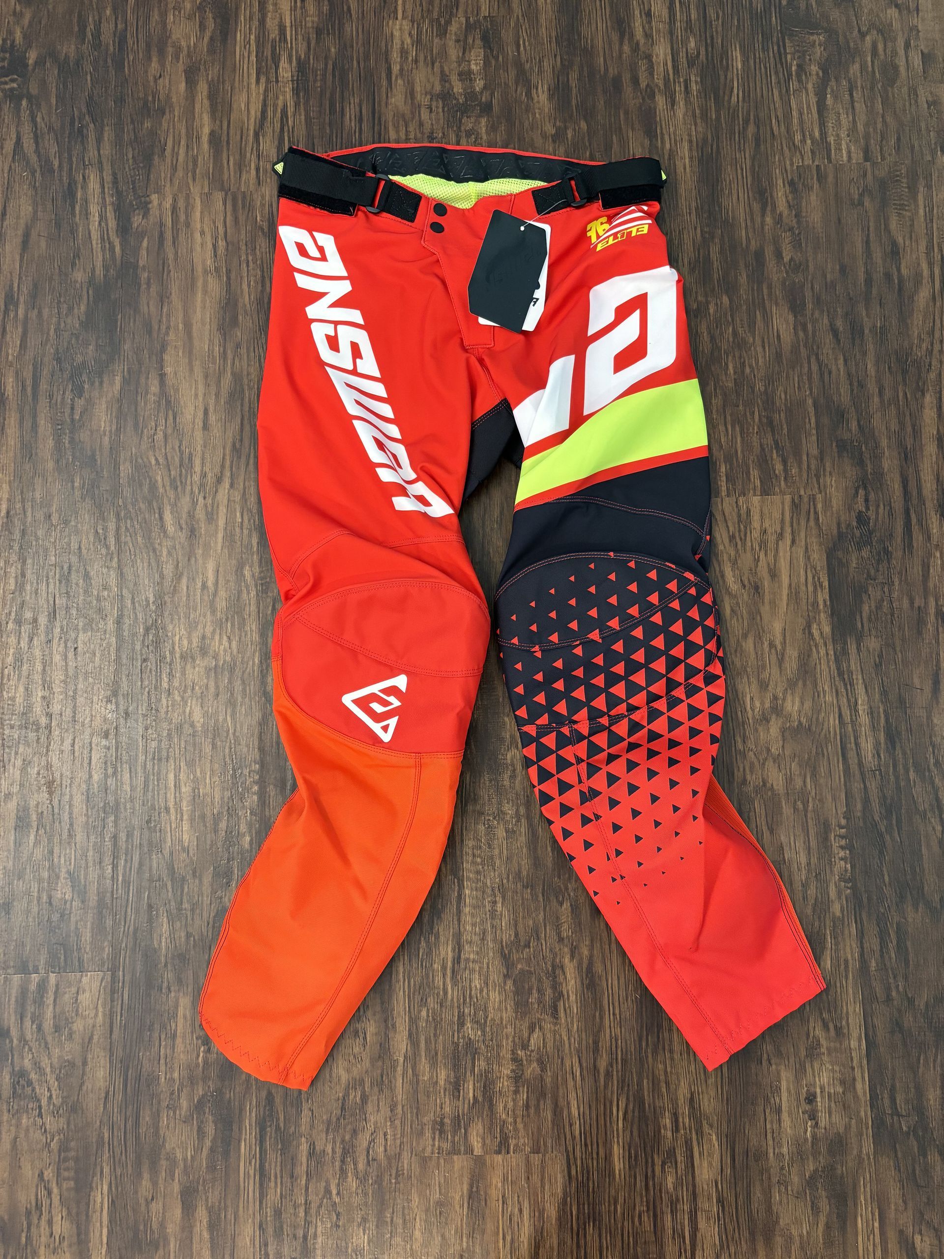  NEW Answer Elite Korza Pants - Red / White / Black / Hyperacid - SIZE 32