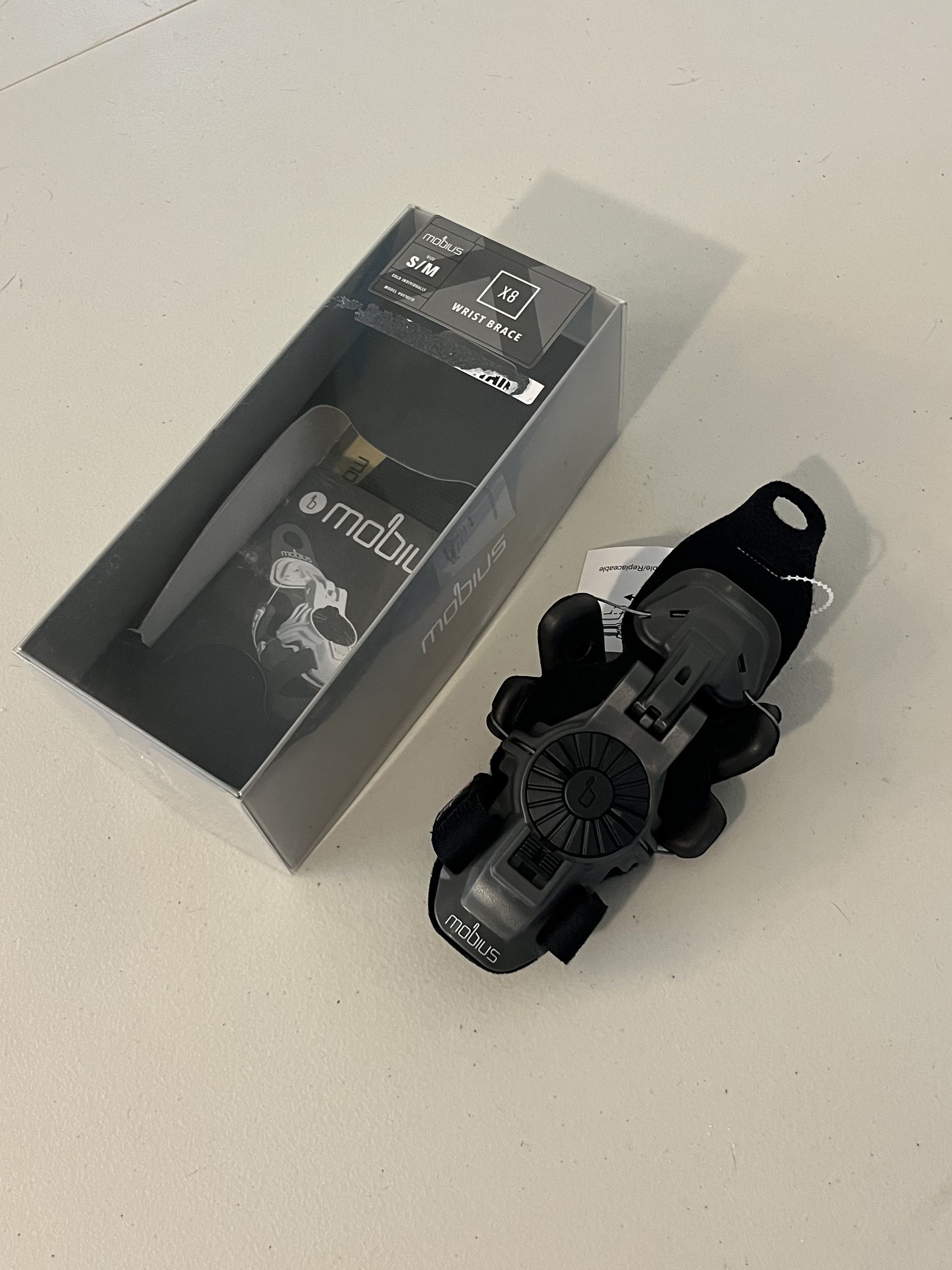 NEW Mobius X8 Wrist Brace - Storm Grey / Black - Small / Medium