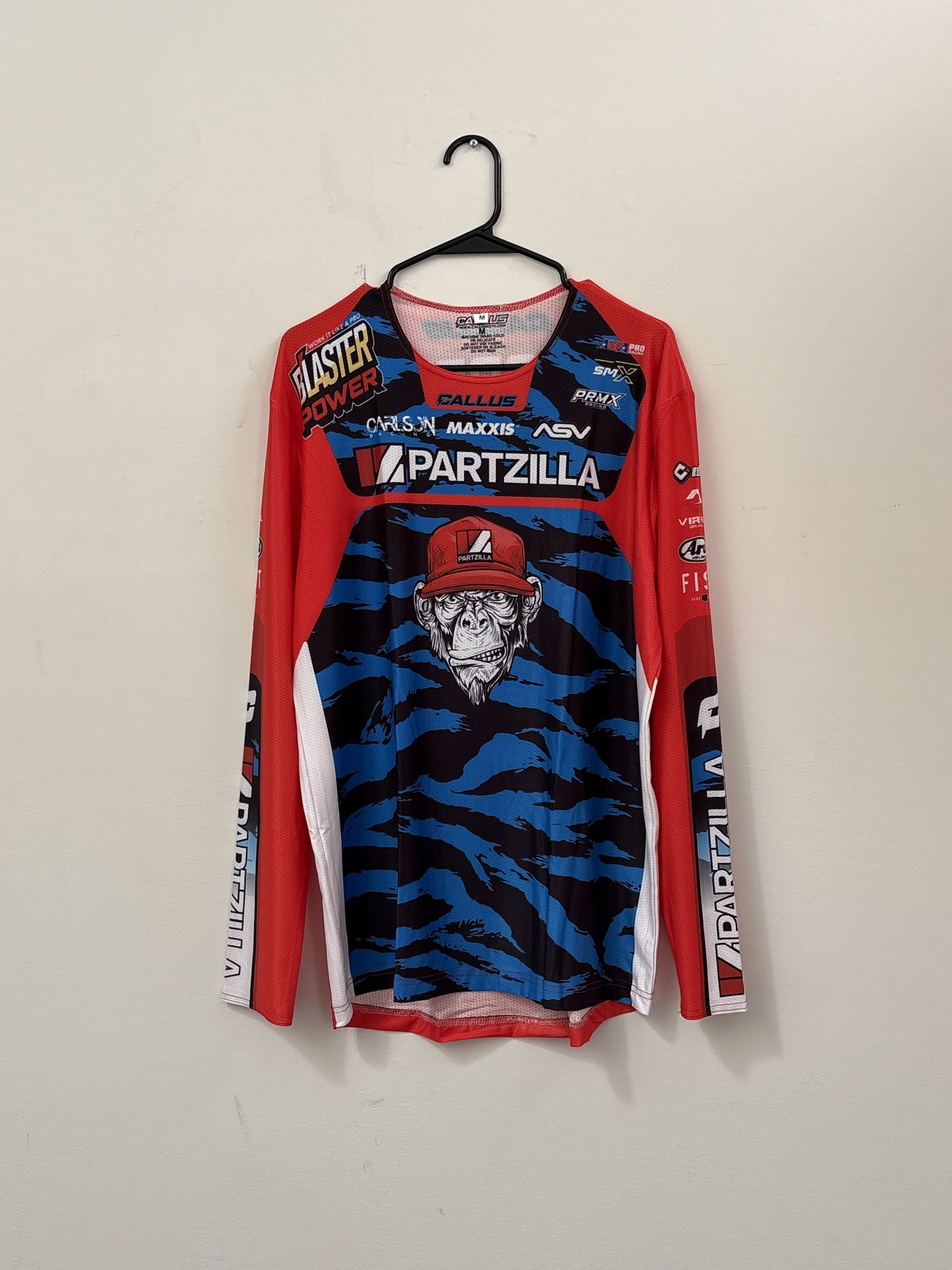 NEW CALLUS MOTO Blue Tiger Red/Blk/Blue Jersey -Hunter Yoder- Partzilla Kawasaki