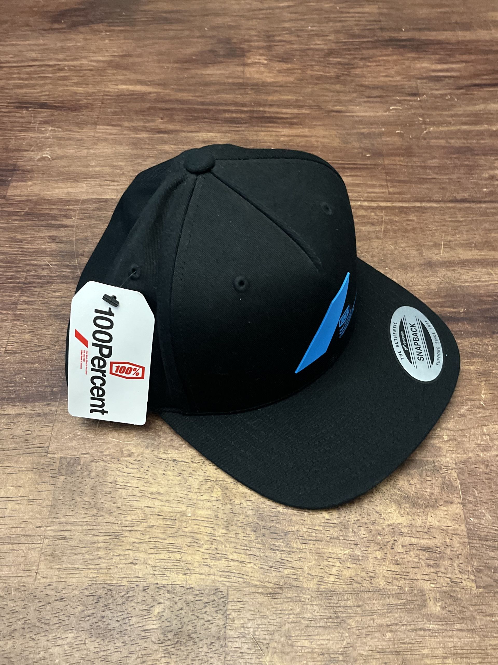NEW 100% Percent Forward Snapback Hat Cap LYP - Black / Light Blue