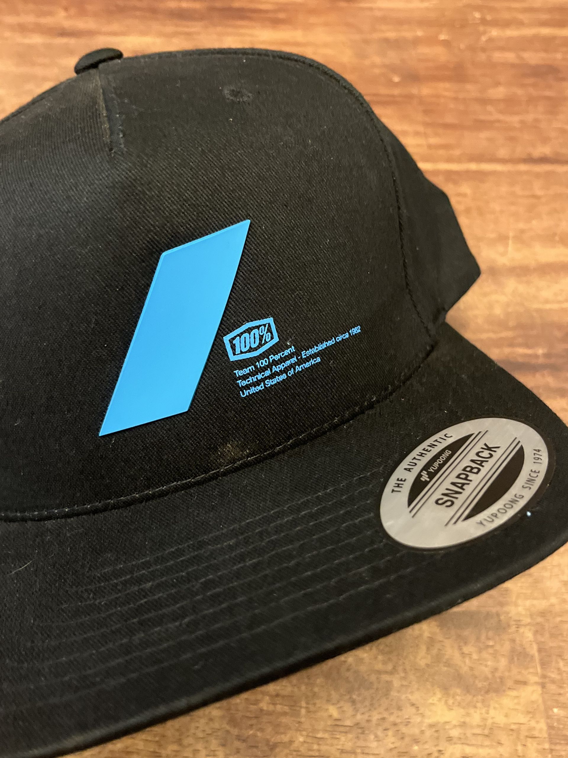 NEW 100% Percent Forward Snapback Hat Cap LYP - Black / Light Blue