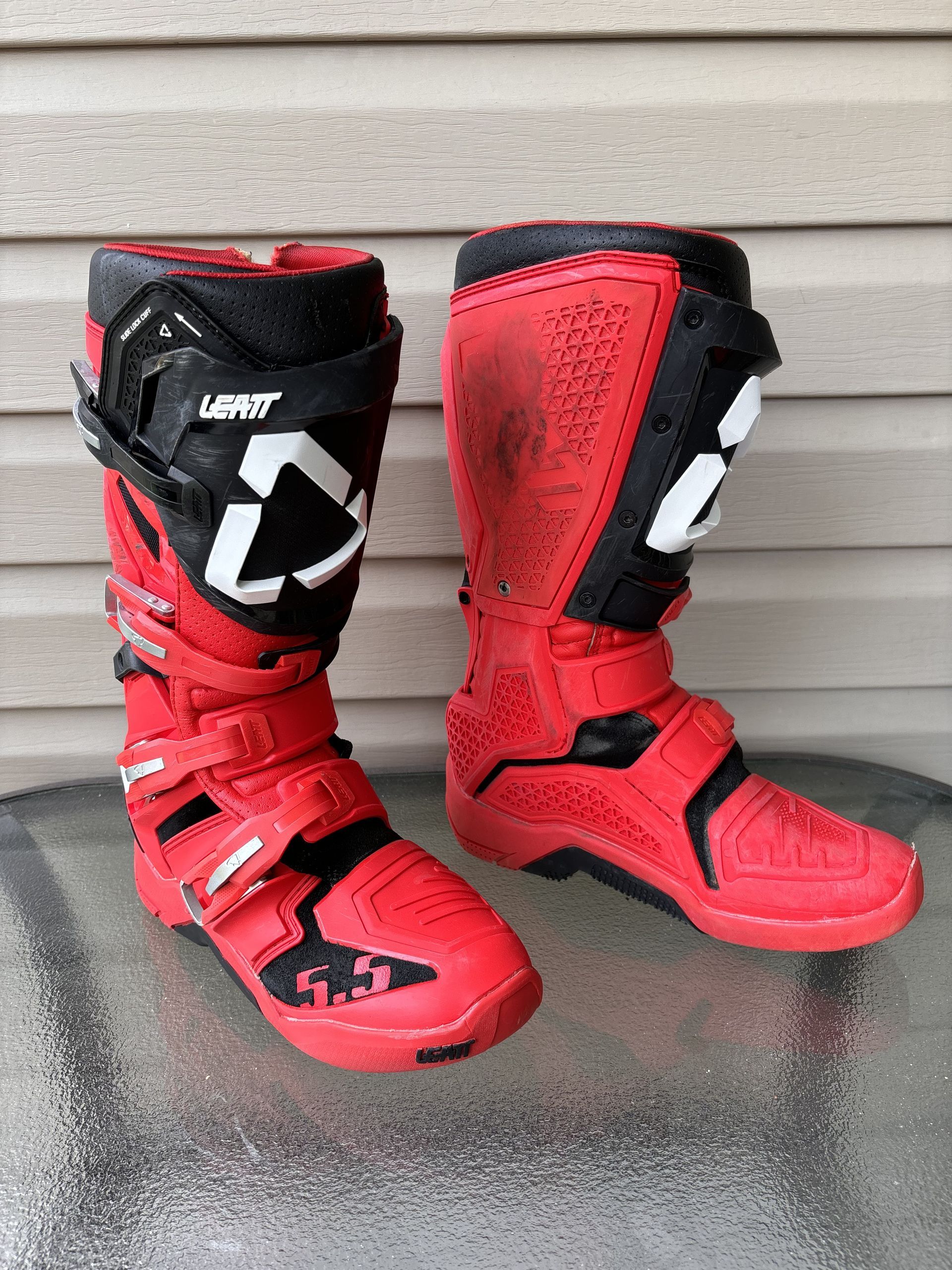 Leatt 2025 FlexLock Motocross Boots - RED - SIZE 8 - 3023050201
