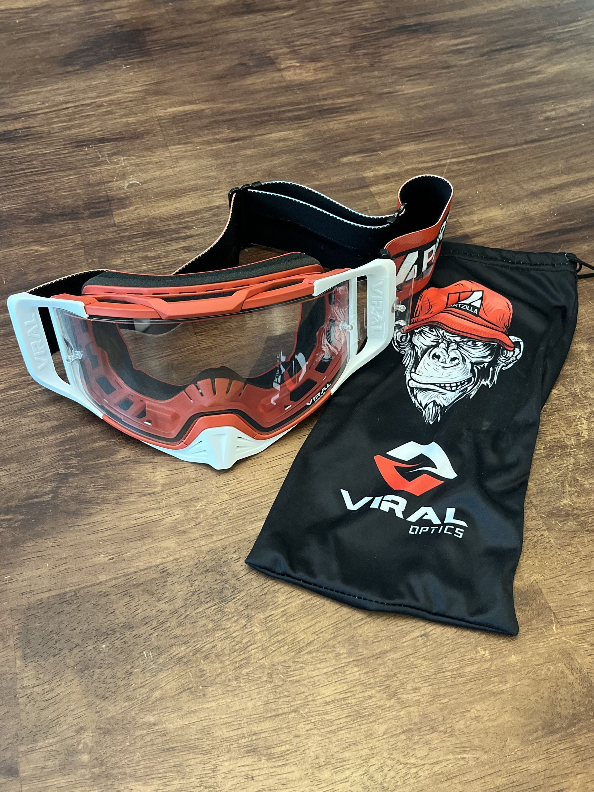 NEW Viral Brand Signature Plus Series MX Goggle w/ Clear Lens - PARTZILLA TEAM 