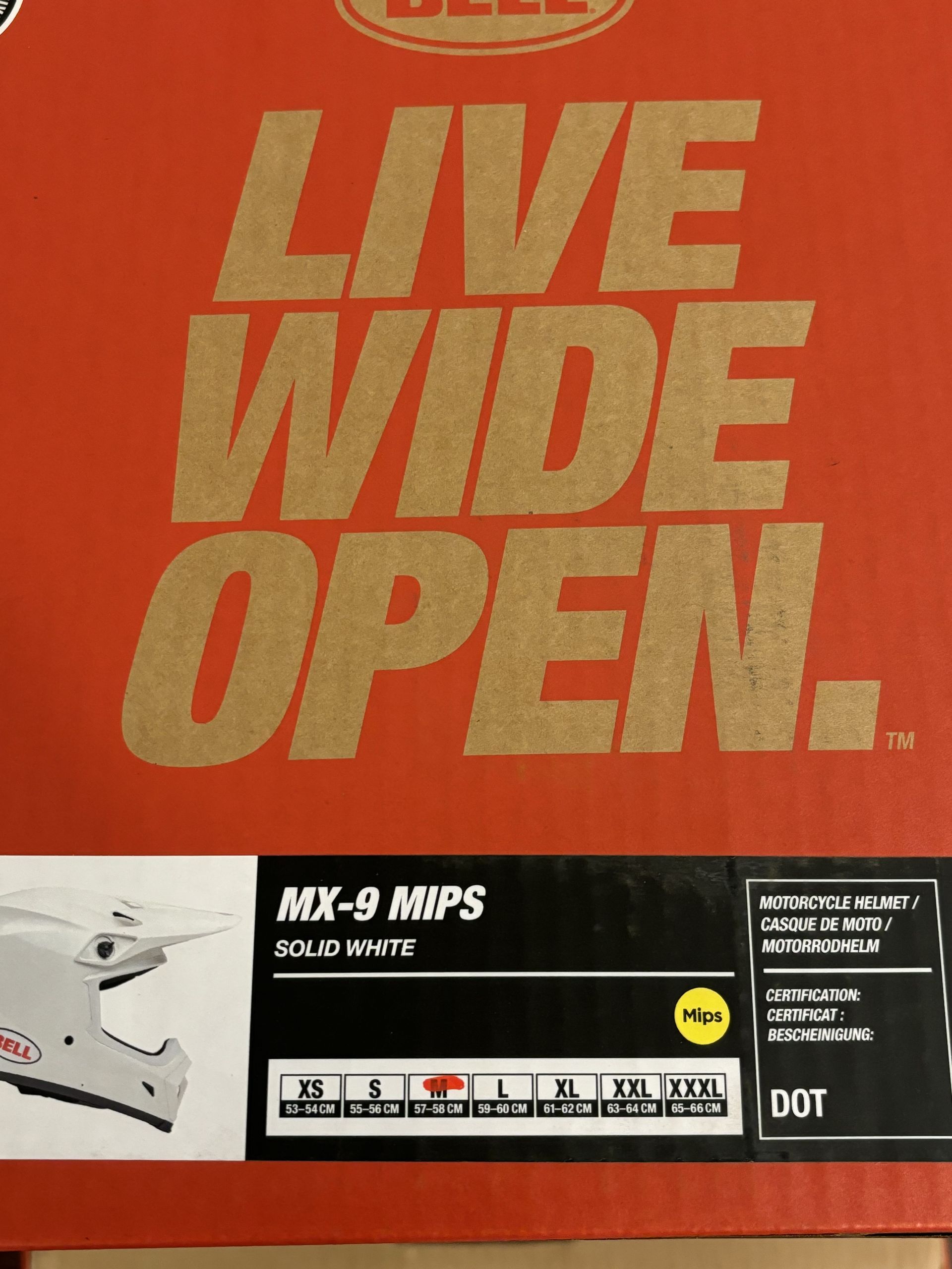 NEW Bell MX-9 Moto 9 MIPS Off-road Helmet - Gloss White MX ATV - ALL SIZES