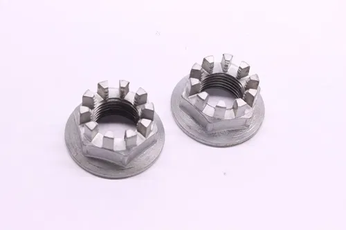 OEM 08 Honda Trx450er Rear Axle Back Wheel Castle Nut Set r4025