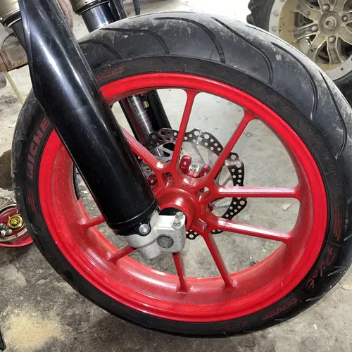 17" Supermoto Wheels For Honda CRF250R CRF450R 02-07 Michelin Pilot Power Tires