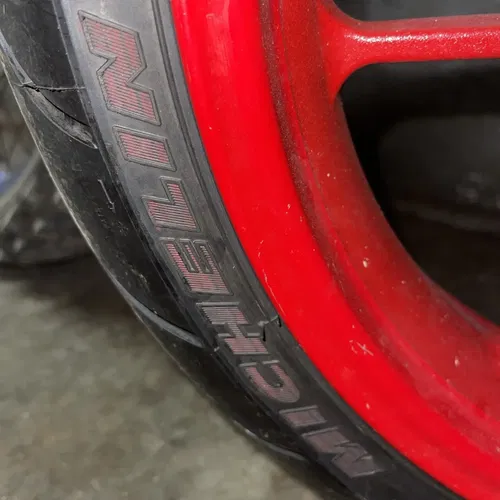 17" Supermoto Wheels For Honda CRF250R CRF450R 02-07 Michelin Pilot Power Tires