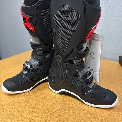 NEW Alpinestars Tech 7 Boots Black/Red All Sizes