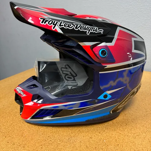 NEW Troy Lee Designs SE5 COMPOSITE Helmet Blk/Slv Size Large