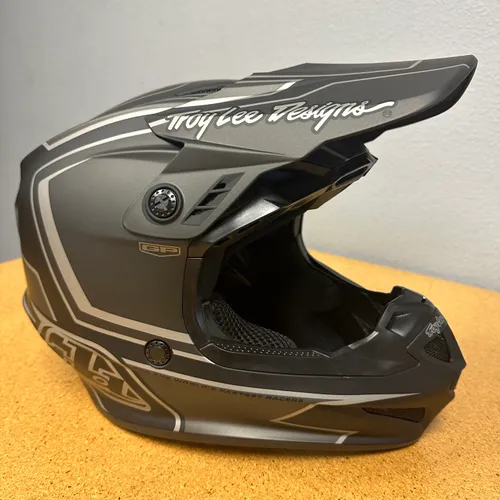 NEW Troy Lee Designs GP Helmet Matte Black/Gray Size Large
