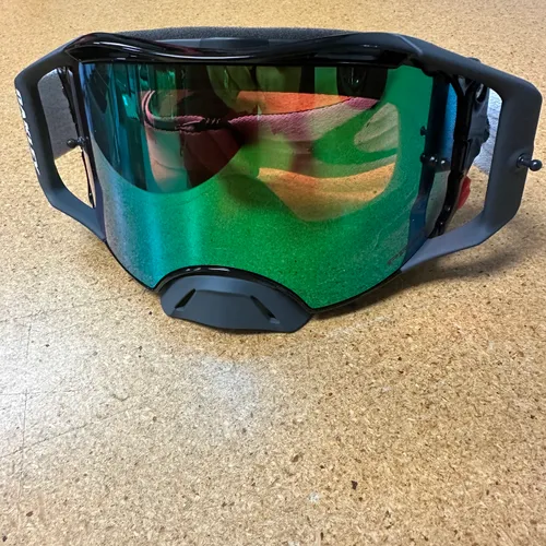 NEW Oakley Airbrake Goggles Jet Black/Prizm Jade Green 