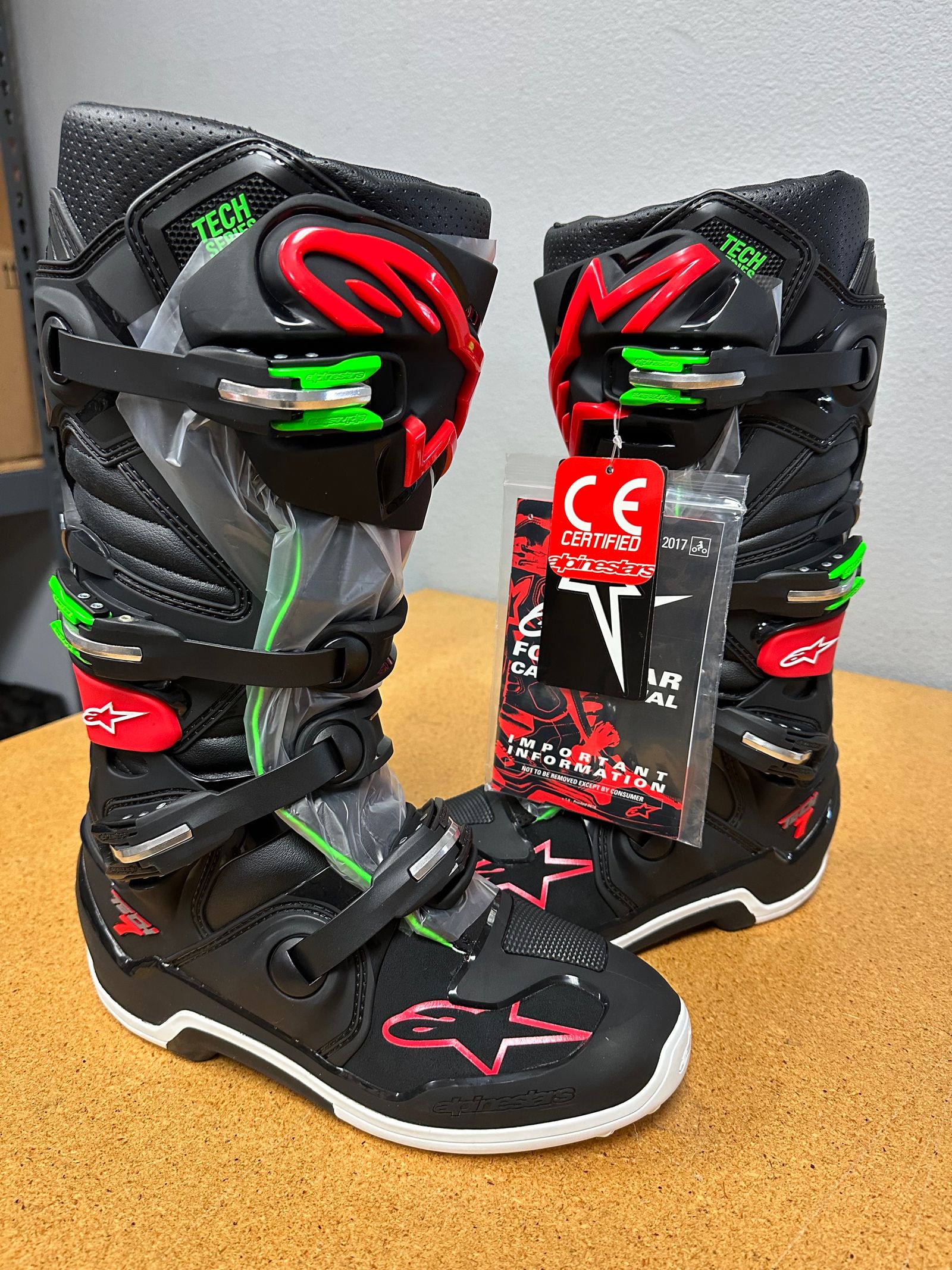 NEW Alpinestars Tech 7 Boots Black Red All Sizes