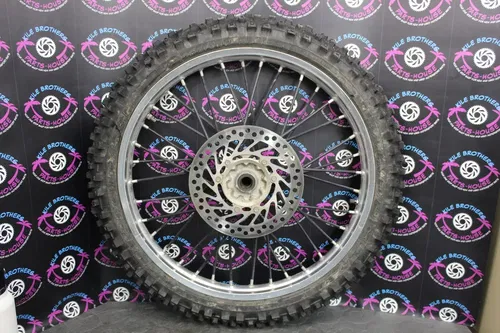 2009 2010 honda crf450r OEM FRONT WHEEL RIM HUB SPOKES COMPLETE SMALL CRACK